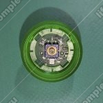 Базовый элемент кнопки приказа, KONE, зеленый высокий ободок, белая подсветка