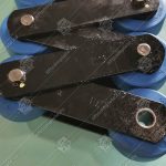 Цепь ступеней эскалатора, ST-133, шаг — 133,33 мм, палец - 84,7x14,63/14,63 мм, пластины - 40x5/40x5 мм, ролик — 70х25 мм, 180 кН (комплект на 6 ступеней)