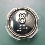 Кнопка вызова/приказа, МЛЗ, АК1-01-Кр, 8 этаж, с кодом Брайля, красная подсветка