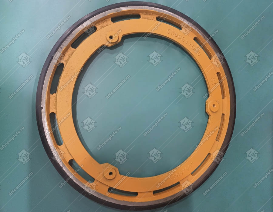 Колесо привода поручня эскалатора, KONE, D - 497 мм, W - 30 мм, 3 отверстия, d отверстия - 10 мм, с резьбой