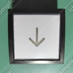 Кнопка вызова/приказа, DNDT Dongnan Elevator, квадратная, стрелка вниз, красная подсветка