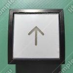Кнопка вызова/приказа, DNDT Dongnan Elevator, квадратная, стрелка вверх, красная подсветка