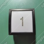 Кнопка вызова/приказа, STEP, красная подсветка, 1 этаж