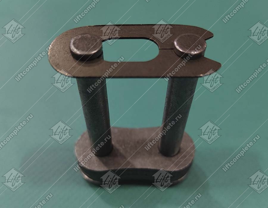 Соединительное звено, двухрядной цепи привода поручня эскалатора, шаг - 25,4 мм, тип A, усиленное (HY)