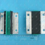 Башмак направляющей кабины/противовеса, KONE, T - 16 мм, L - 130 мм, метал. корпус, резин. буфера и вкладыш