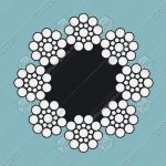 Канат стальной, DIN 3062, d - 8 мм, 8х19S-FC, FE-bk-1570(1370/1770), 29,4кН, оцинкованный