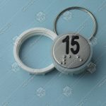 Кнопка вызова/приказа, VEGA Venus, 15 этаж, с кодом Брайля, красная подсветка (разъем MLK)