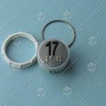 Кнопка вызова/приказа, VEGA Venus, 17 этаж, с кодом Брайля, красная подсветка (разъем MLEP TH)