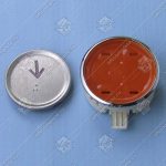 Кнопка вызова/приказа, SIGMA, Вниз, с кодом Брайля, оранжевая подсветка