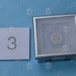 Кнопка вызова/приказа, THYSSEN, KT40 STEP, 40x40, голубая подсветка, 3 этаж