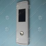 Пост вызова, XIZI OTIS, BR27B, с индикатором типа STN, 1 кнопка, шлифованная поверхность, голубая подсветка